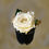 Thumbnail: Single Rose on round vase top view