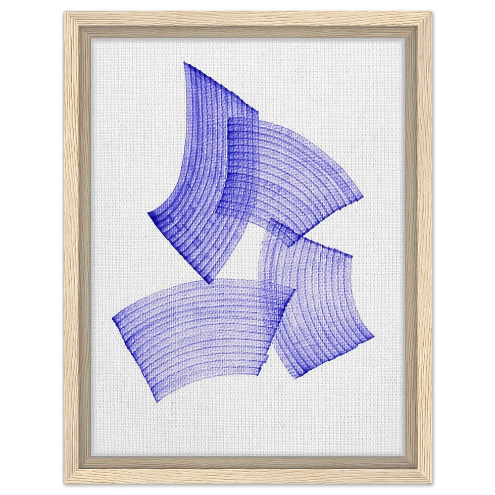 Thumbnail: Framed Canvas Blue Layers