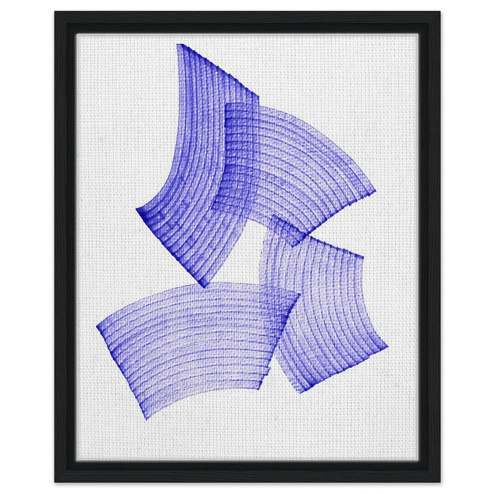 Thumbnail: Framed Canvas Blue Layers