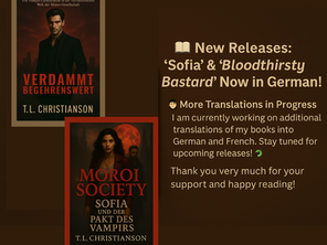 📚 New Releases: Sofia & Bloodthirsty Bastard Now Available in German!