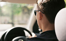 Driver Behind Wheel