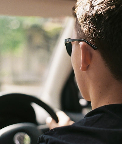 Driver Behind Wheel