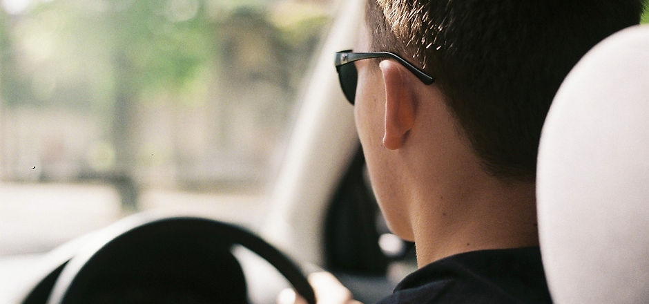 Driver Behind Wheel