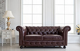 Brown Leather Couch