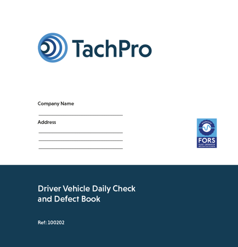 TACHPRO DRIVER VEHICLE DAILY CHECK & DEFECT BOOK 50 PAGE HGV LGV PSV ...
