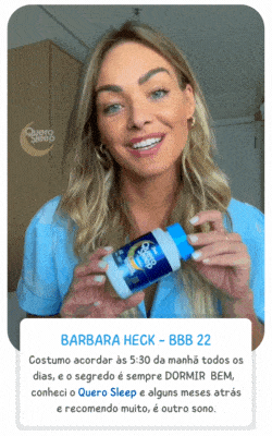 Barbara Heck do BBB 22 falando sobre a melatonina Quero Sleep