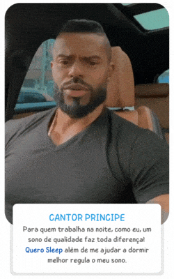 Cantor Principe falando sobre a melatonina Quero Sleep