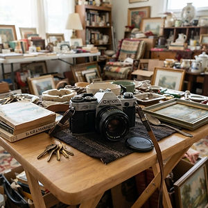 show an estate sale with different items only not people.jpg