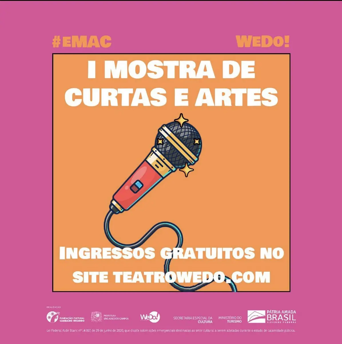 Cartaz da I Mostra de Curtas e Artes