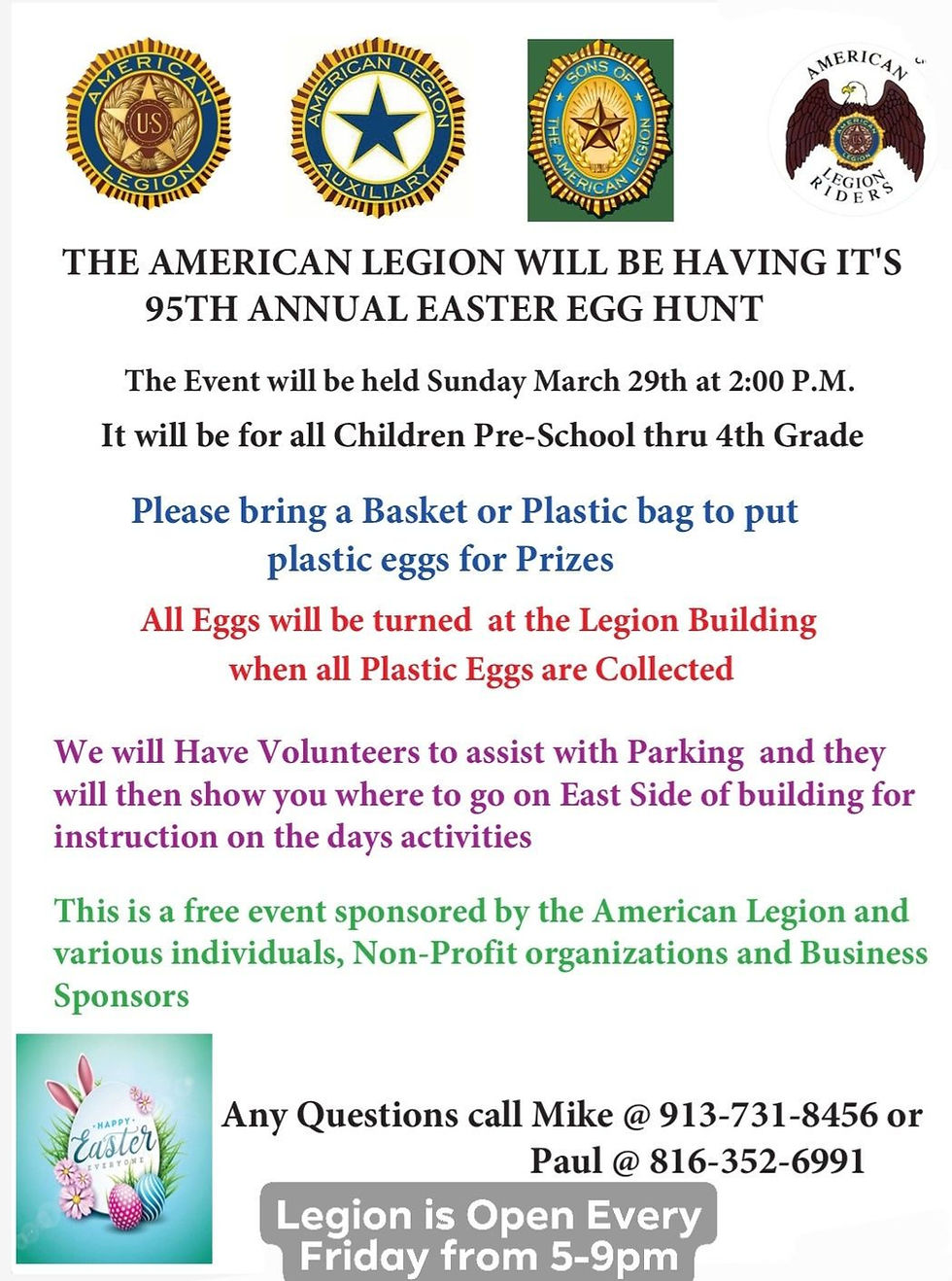Easter Egg Hunt - American Legion