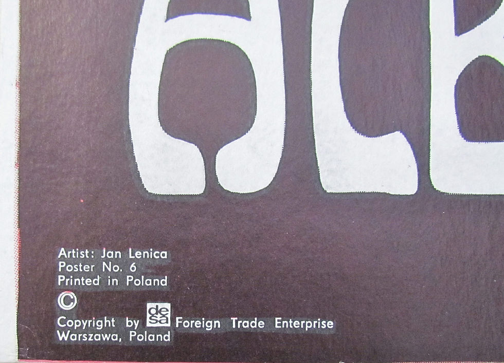 תמונה ממוזערת: Lenica Wozzeck Poster Corner Detail Showing Desa No 6 and KAW PZG Bydgoszcz Labels