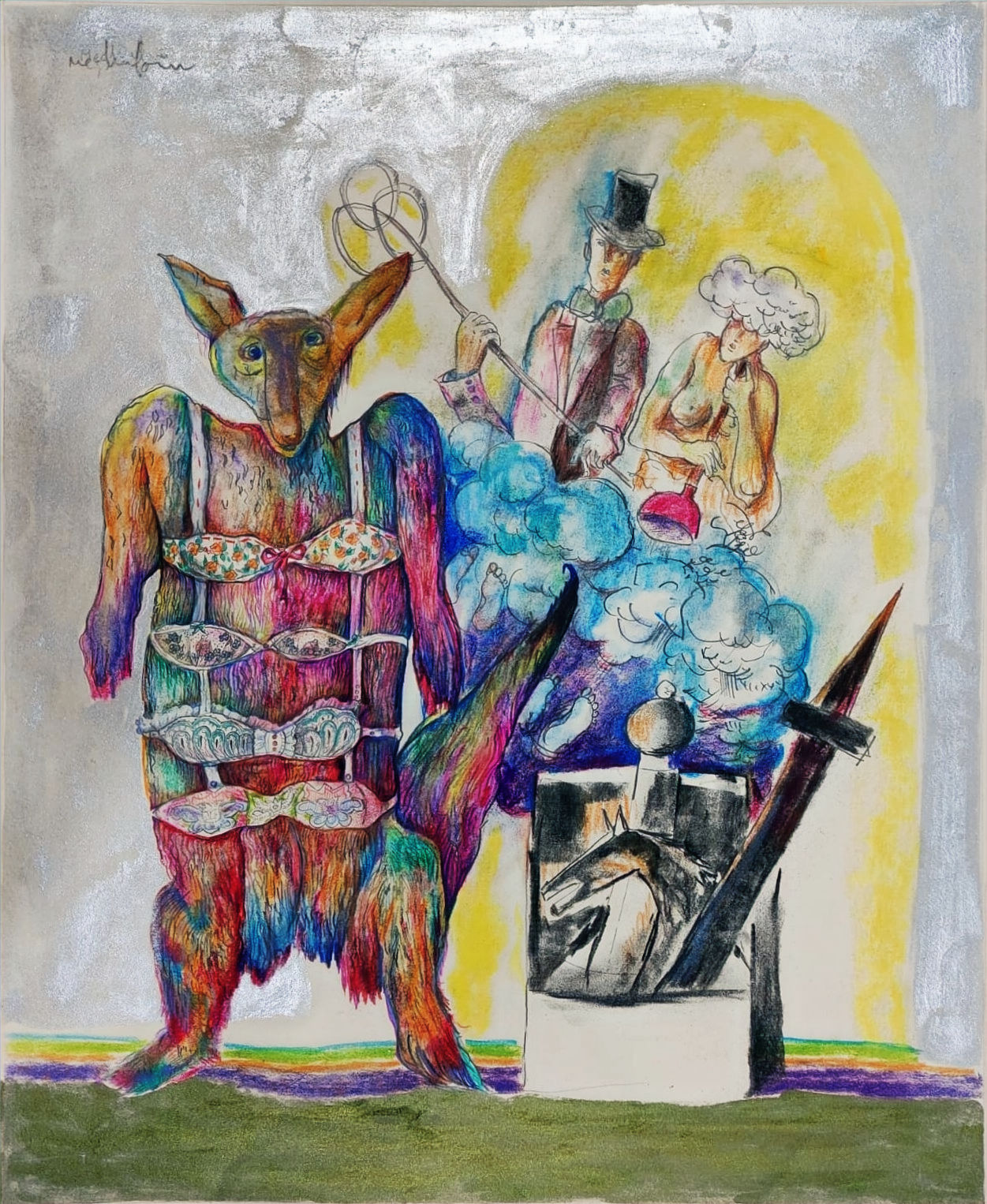 David Meshulam | Surreal Figures Mixed Media | Gallery Aviv