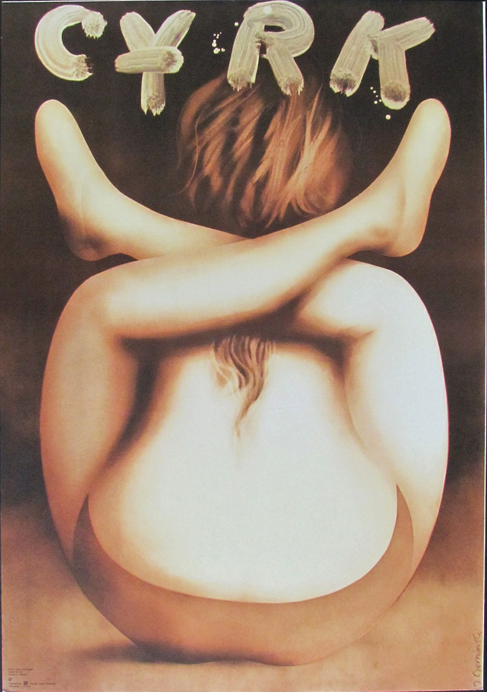 Czerniawski Cyrk Poster Original 1970s Polish Circus Female Acrobat Surreal Lithograph Art | Gallery Aviv