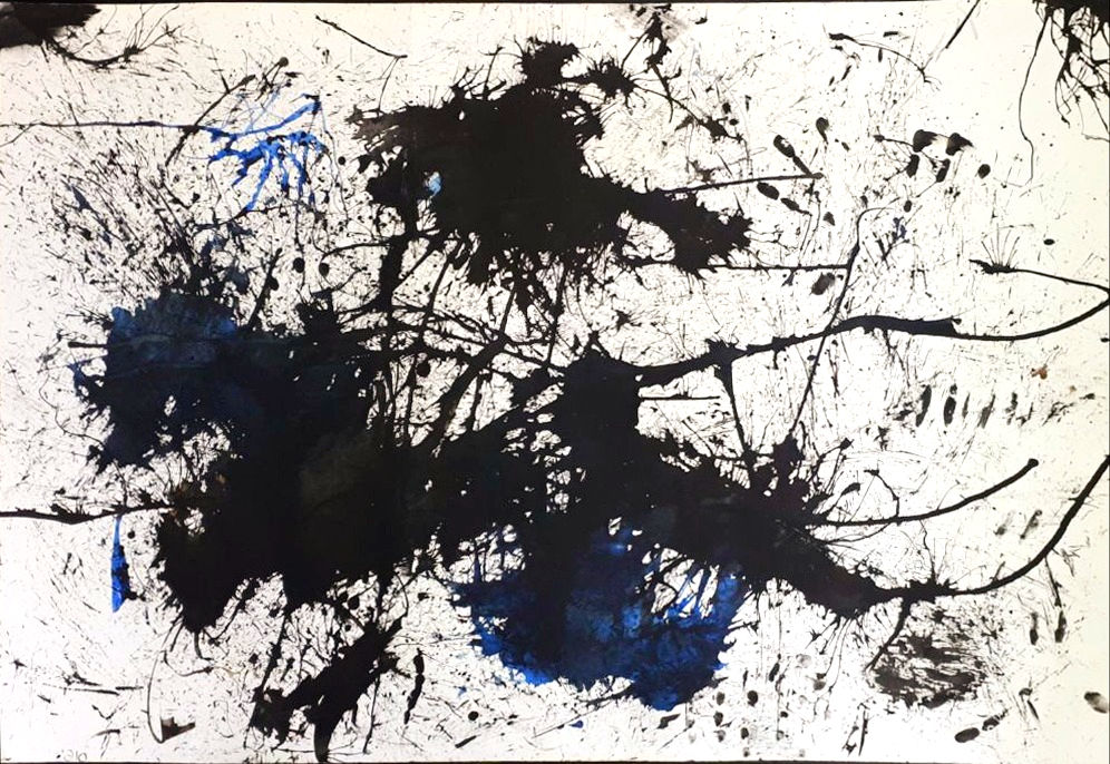Sophie Original Large Scale Abstract Expressionist Watercolor | Gallery Aviv