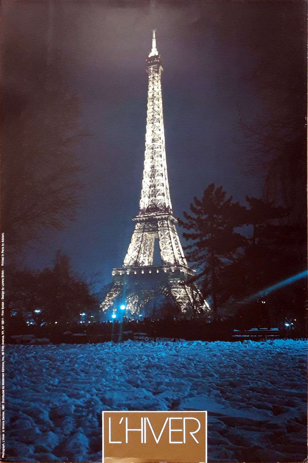 Eiffel Tower in Winter (L'Hiver ) by Winnie Denker