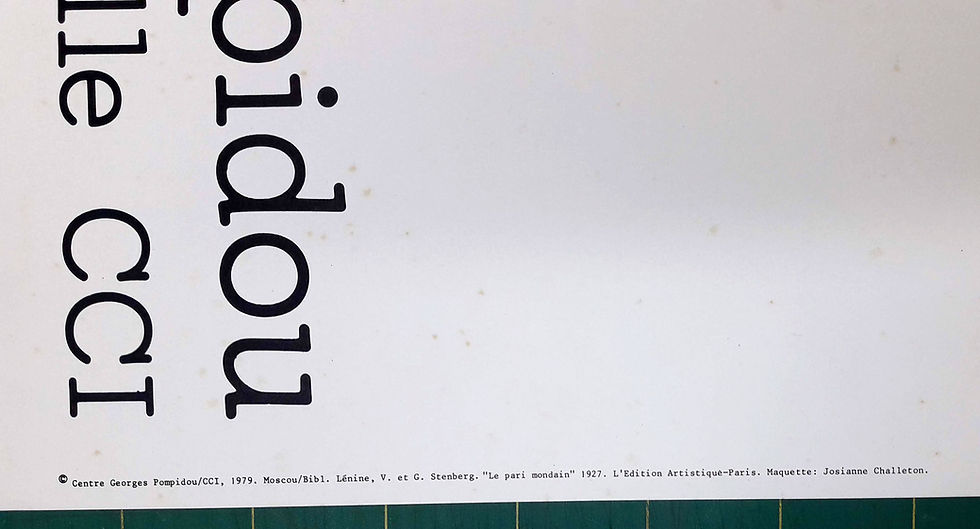 Thumbnail: Centre Georges Pompidou CCI 1979 Exhibition Typography and Printing Credit Details | Gallery Aviv