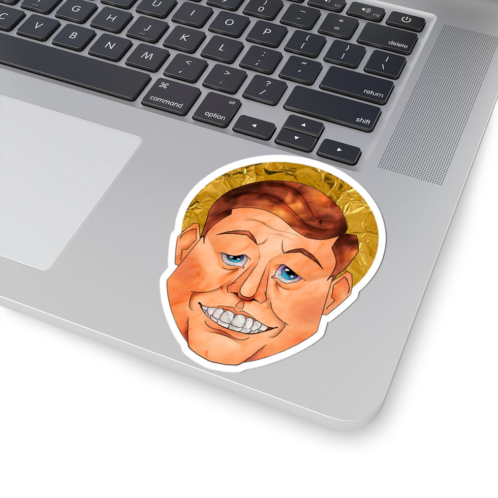 Thumbnail: Saint JFK Kiss-Cut Stickers - Fun Gifts, Silly Art, Campy Catholic Stickers