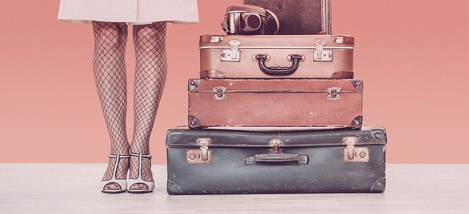 Woman with Suitcases