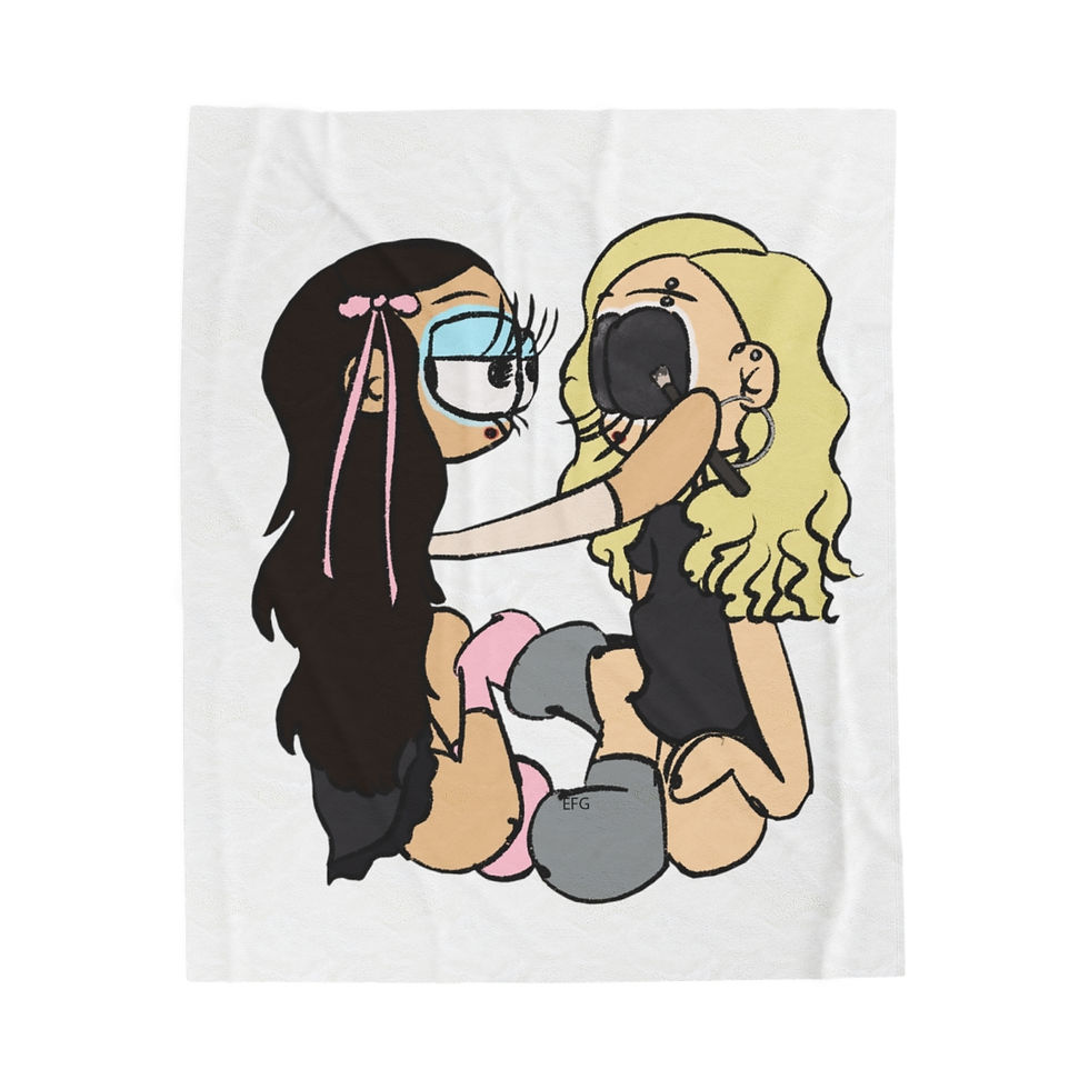 Thumbnail: Velveteen Plush Blanket with Makeup Time by elffgirll