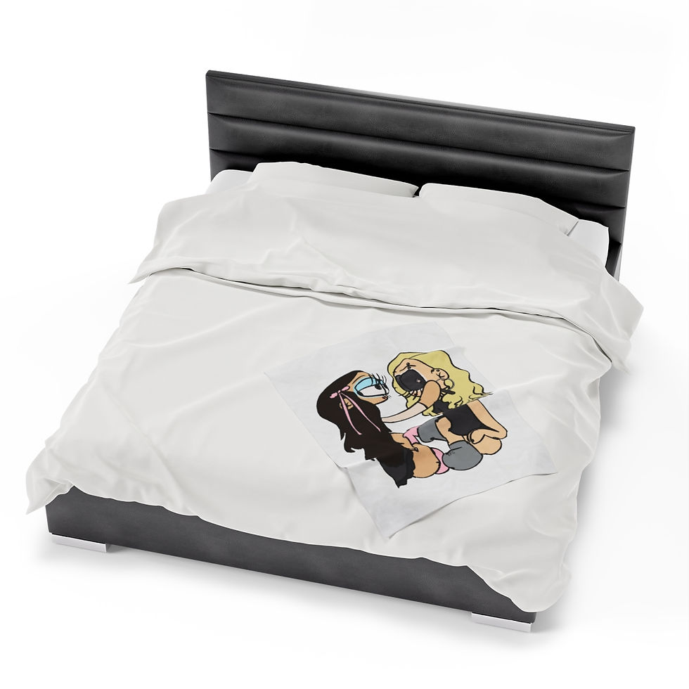 Thumbnail: Velveteen Plush Blanket with Makeup Time by elffgirll