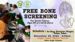 FREE Bone Screening para sa Senior Citizens, Isinagawa sa Taboc Super Health Center