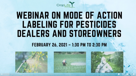 CropLife Philippines Hosts Informative Webinar on Mode of Action Labeling for Pesticide Dealers and Storeowners