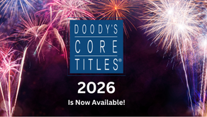 Doody's Core Titles 2026 is Published!