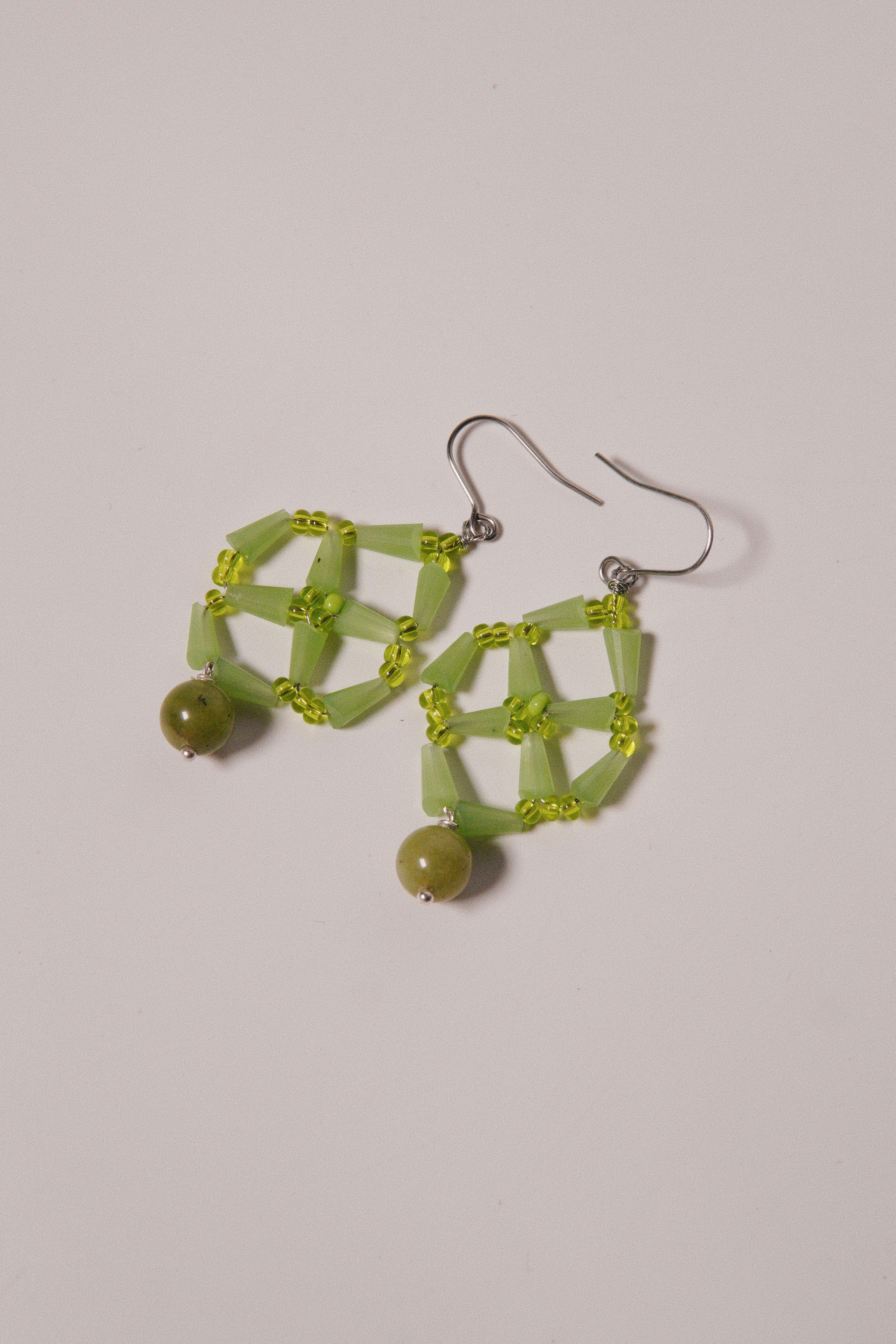 Lattice Drop Earrings - Lemon
