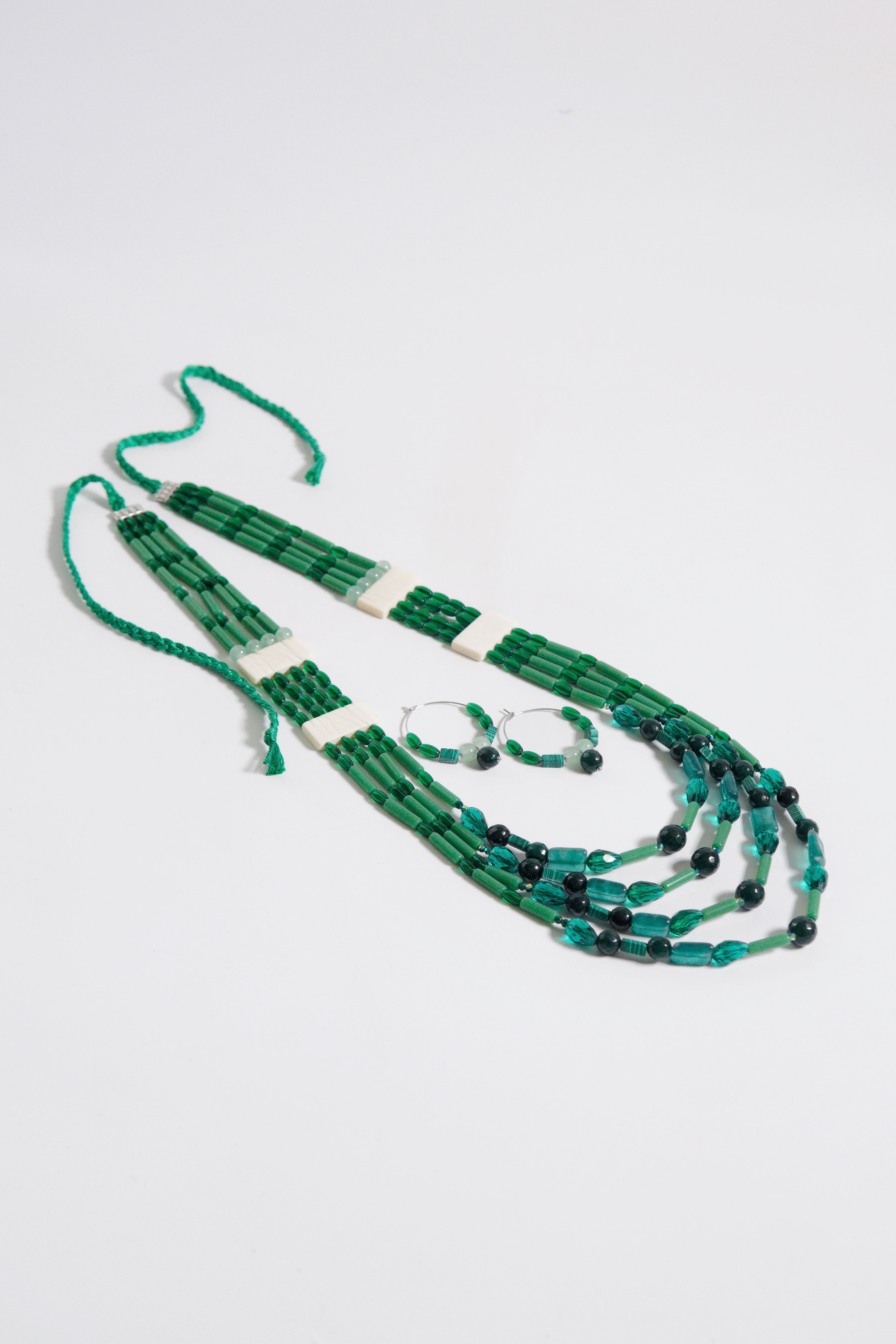 Emerald Cascade Necklace Set