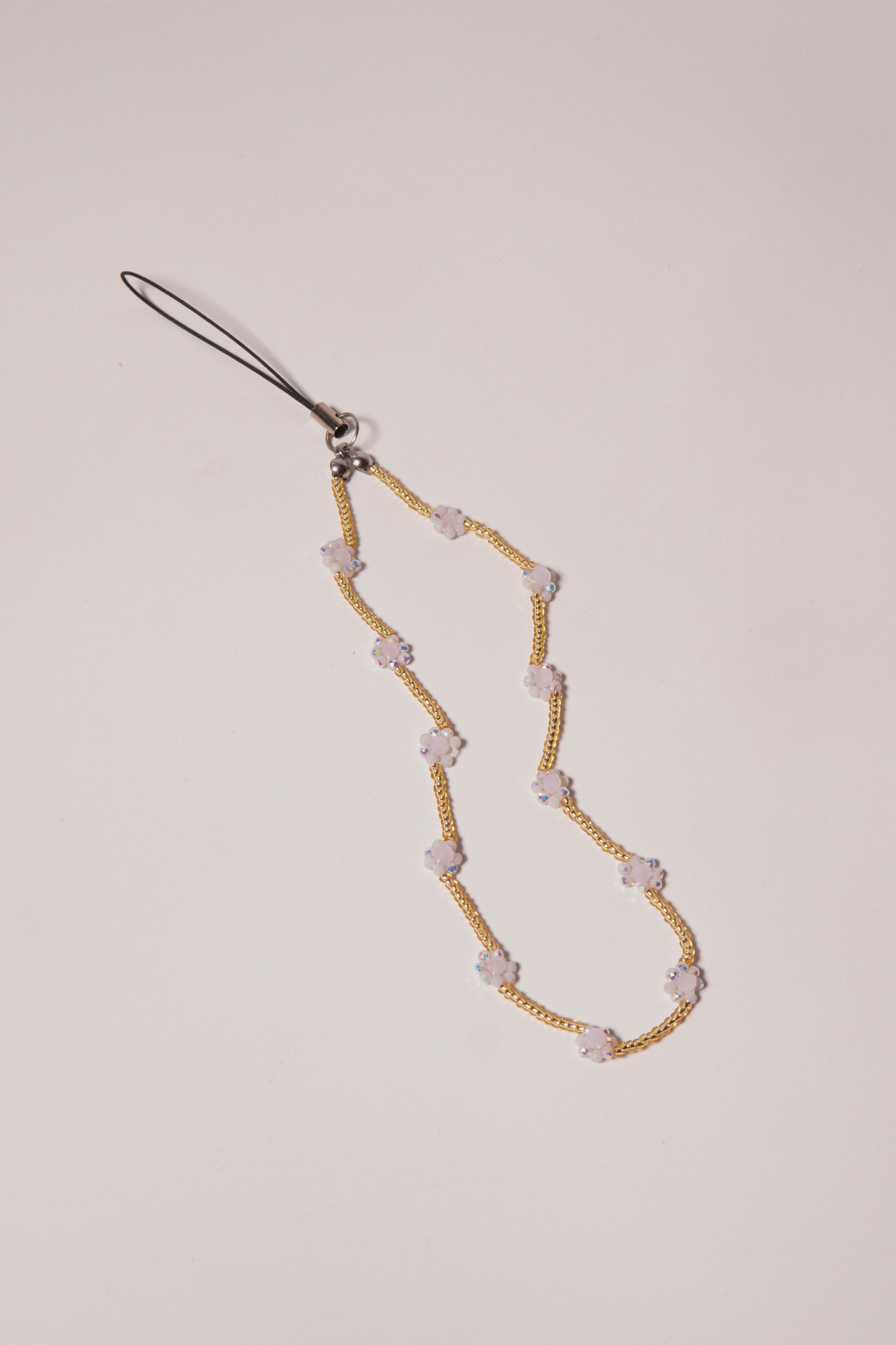 Golden Frost Petal Phone Charm