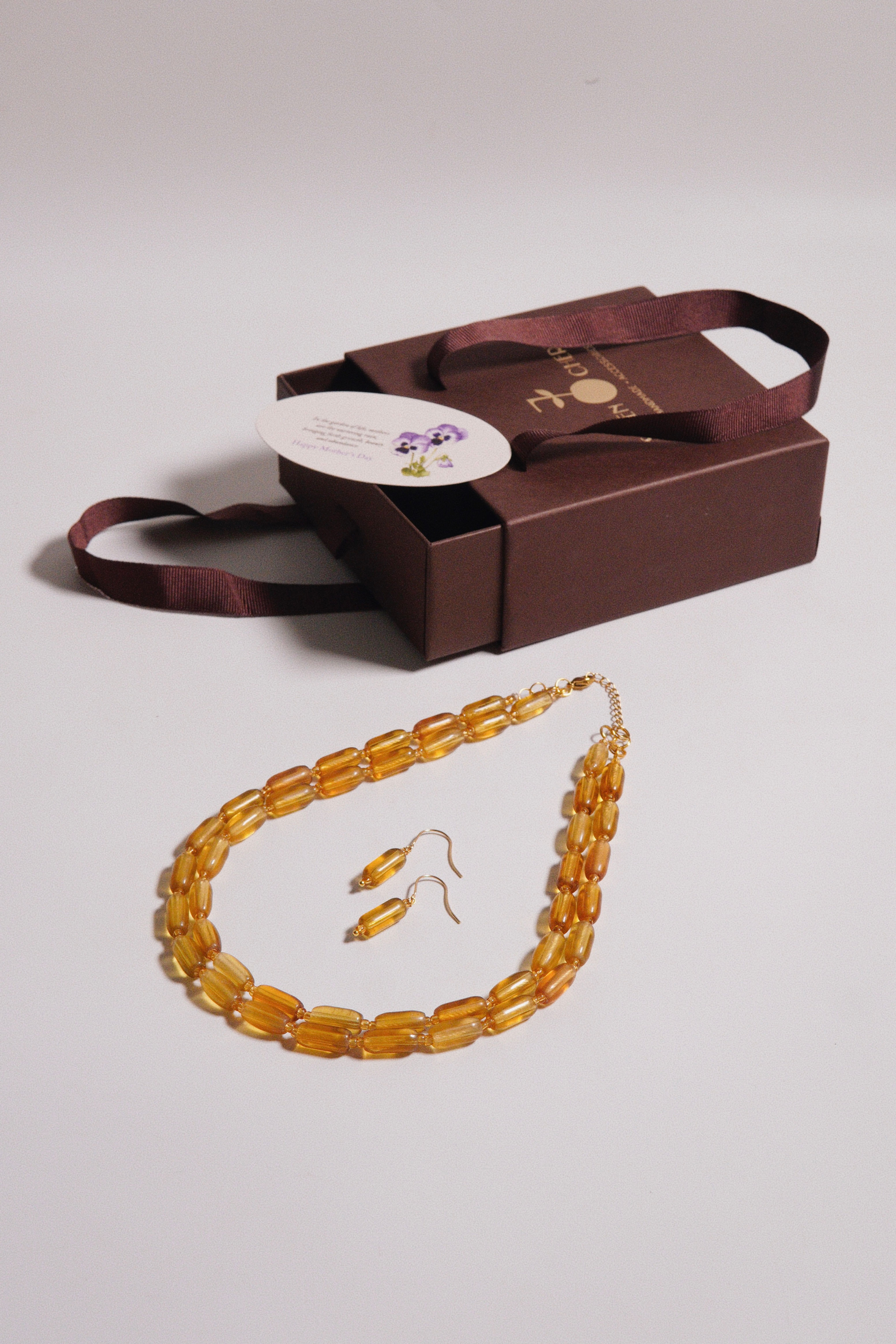 Honey Tube Necklace Set