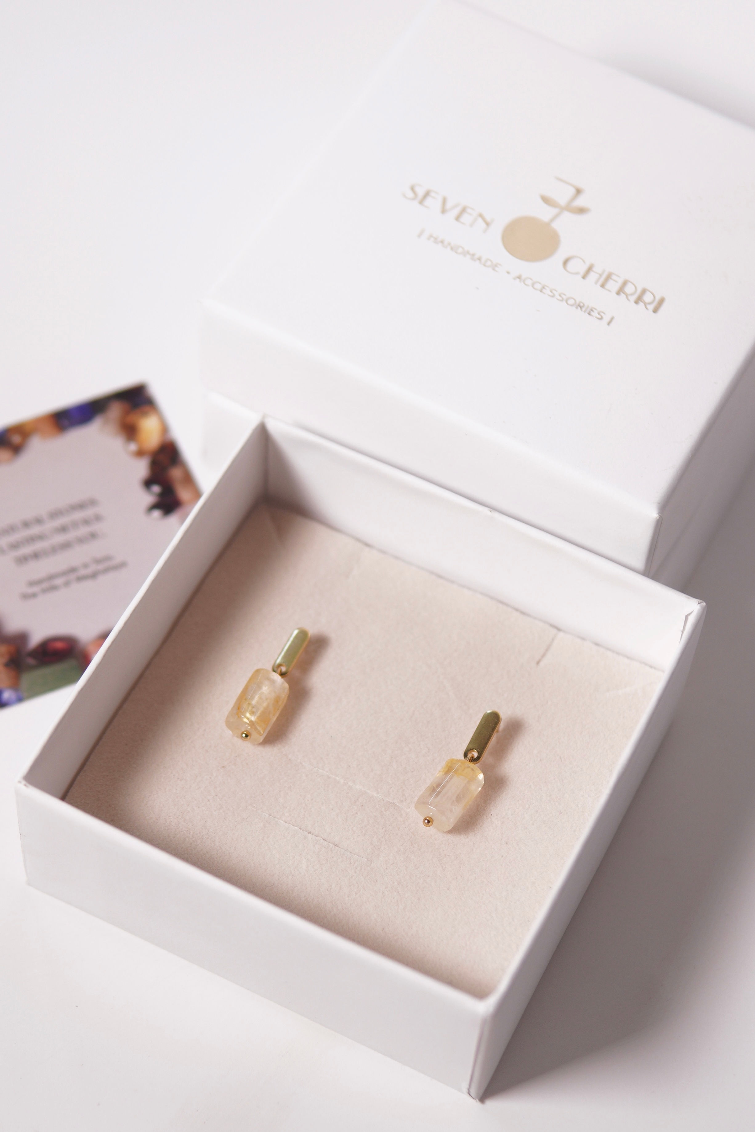 Citrine Gold Studs