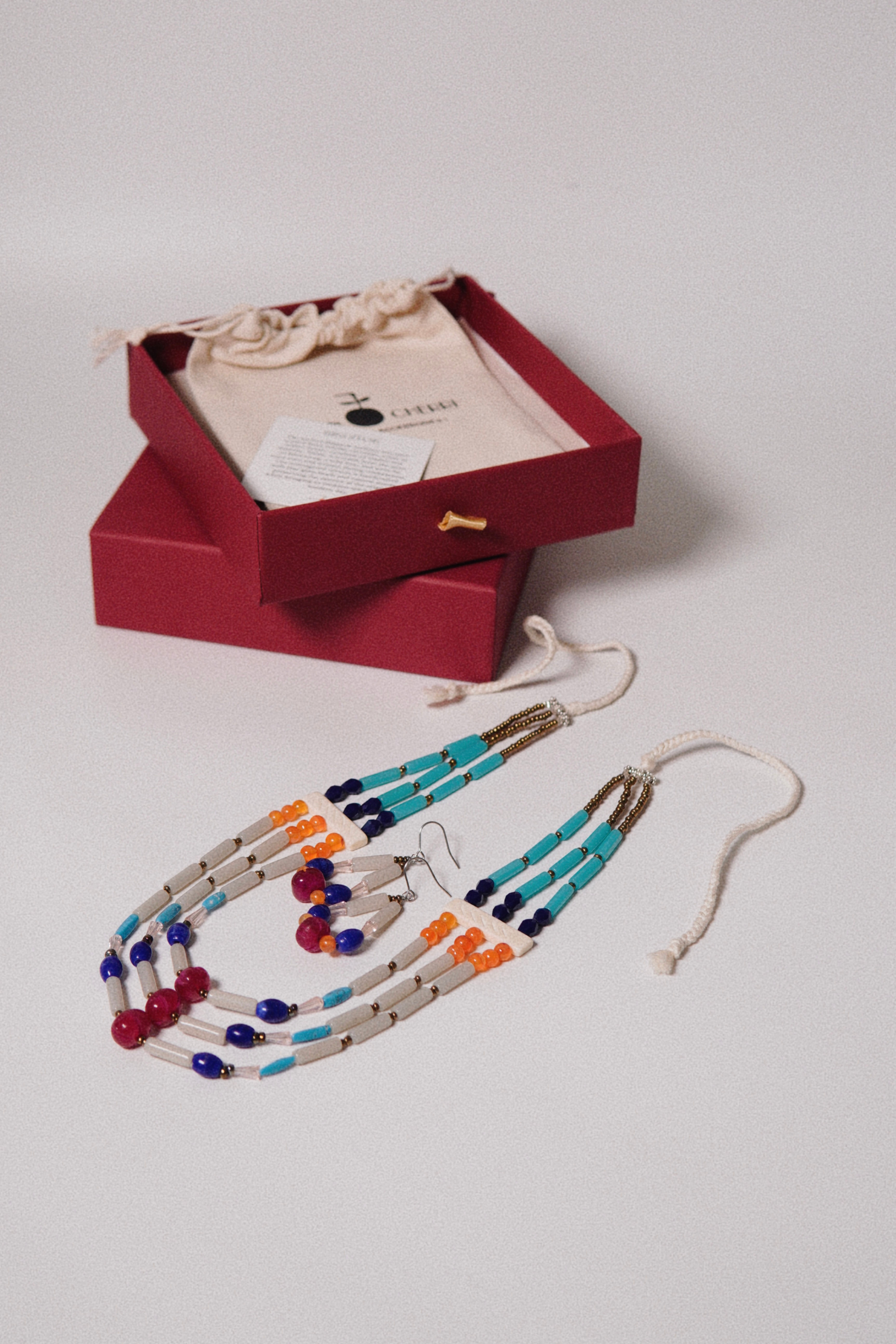 Cobalt Sunbird Necklace Set