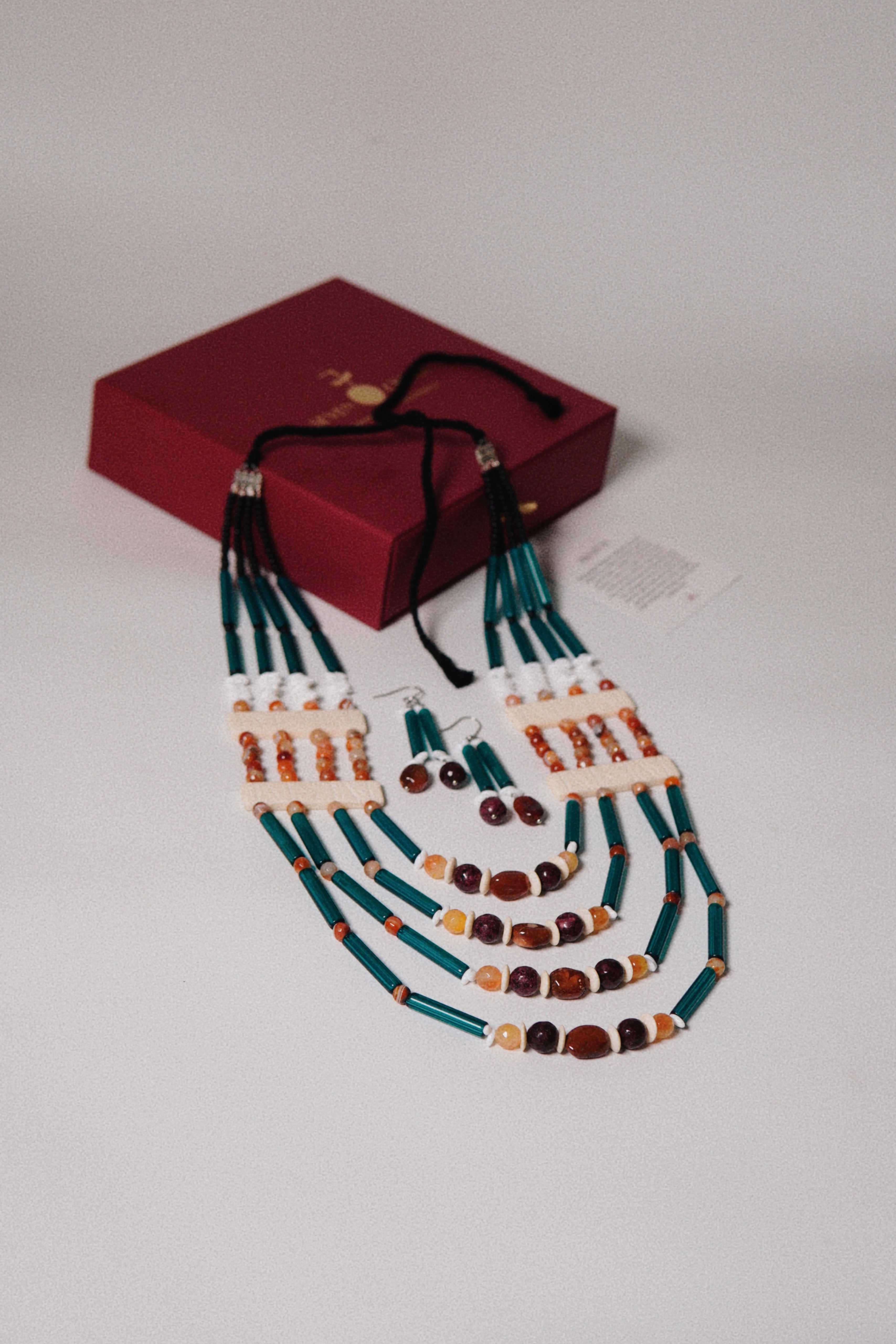 Teal Earth Necklace Set