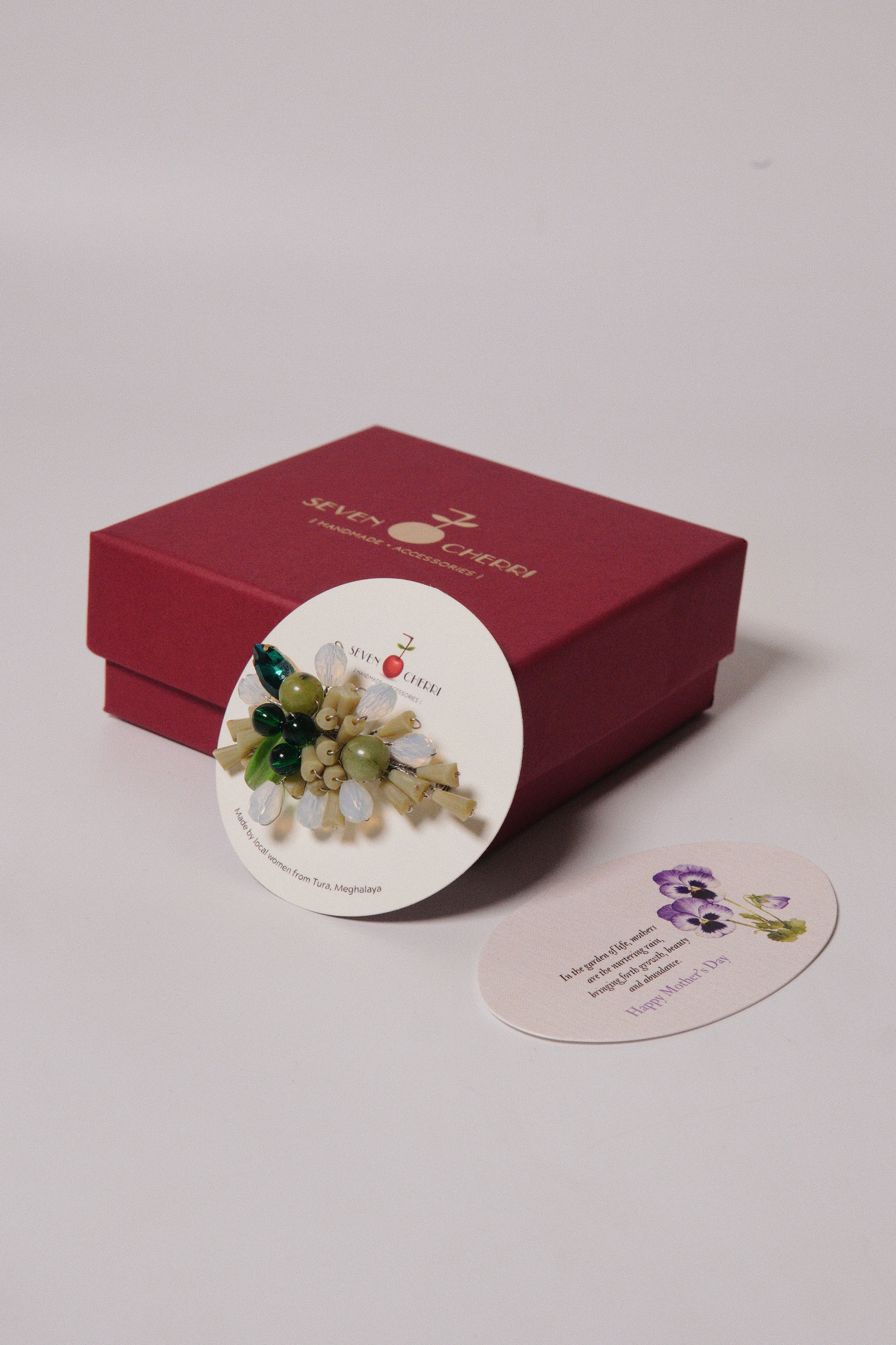 Olive Floral Brooch