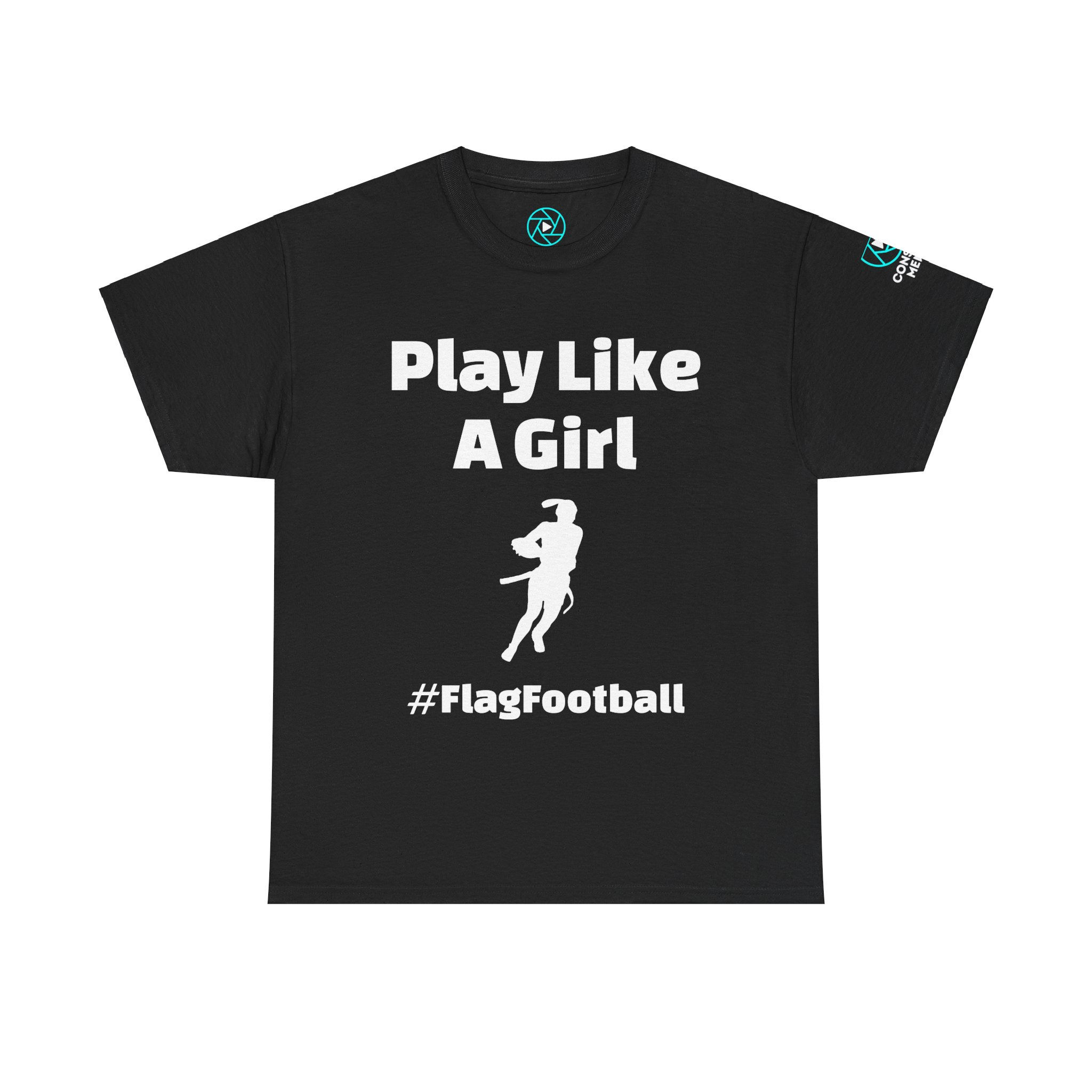 Play Like A Girl Unisex Heavy Cotton Tee - Empowering Flag Football Shirt