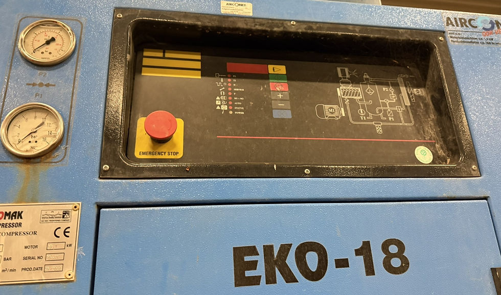 Thumbnail: Ekomak 18 air screw compressor control panel