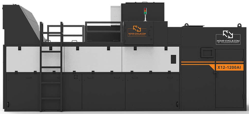 Close-up van X-Ray machine die metalen sorteert