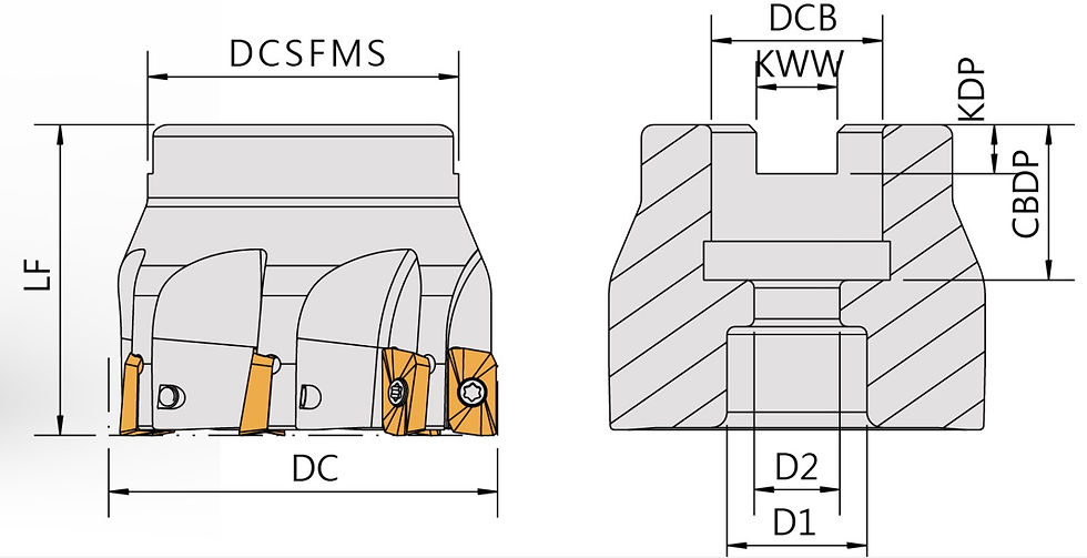 Thumbnail: BAP4 CNC Milling Face Mill / Shell Mill Cutting Tools | Right-Handed