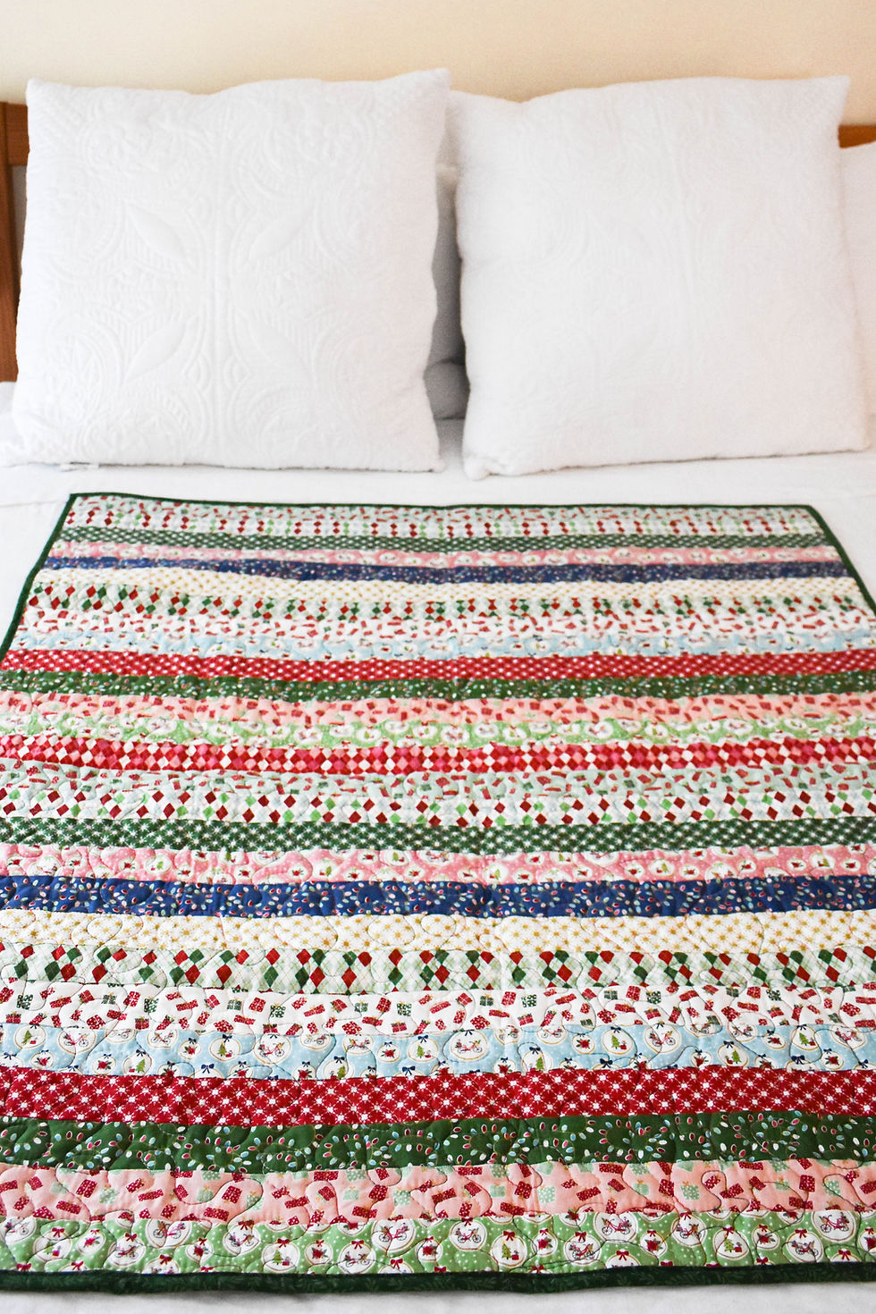 Thumbnail: Colorful Christmas/Nutcracker Baby Quilt