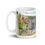 Thumbnail: White coffee mug with watercolor art of a house and garden Traveling St. Pete.
