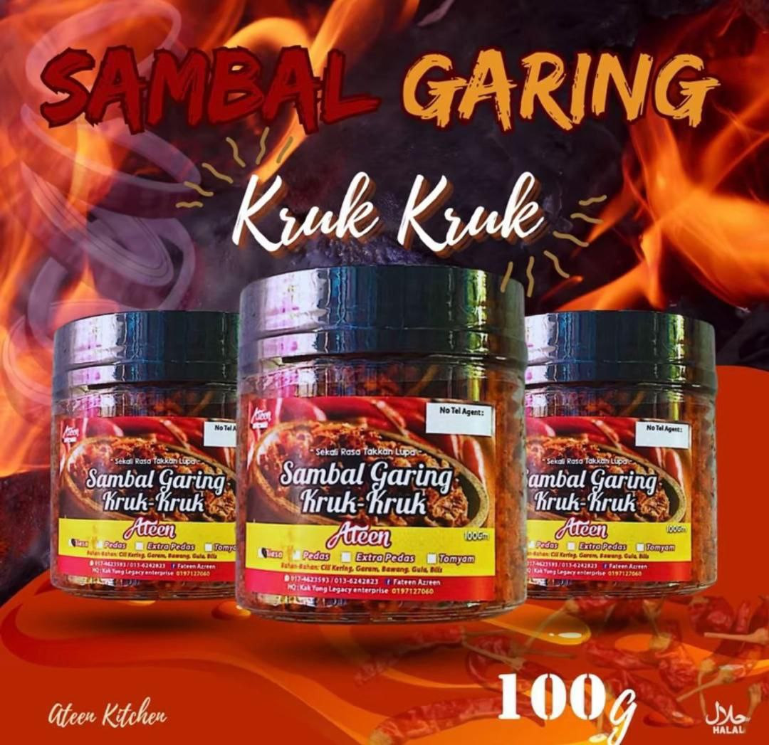 SAMBAL BILIS GARING PEDAS AND EXTRA PEDAS