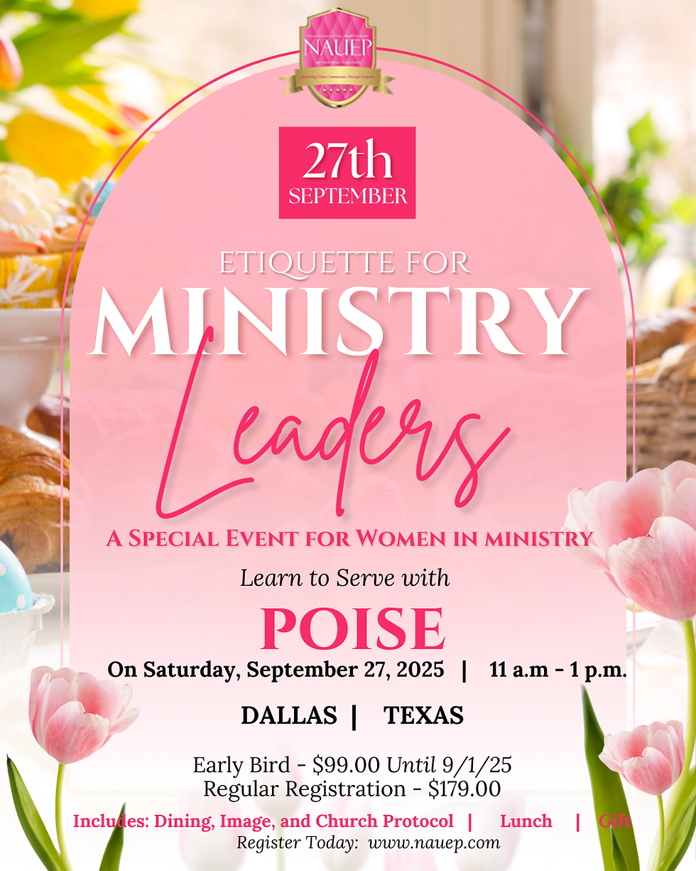 Etiquette for Ministry Workers