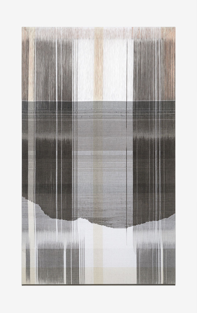TwillStain-15_cotton yarn, polyester yarn, dye_64x38 inches 162x97cm_2017