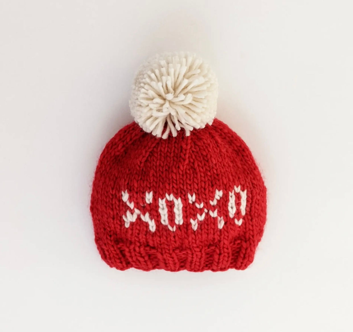 XOXO RED KNIT BEANIE