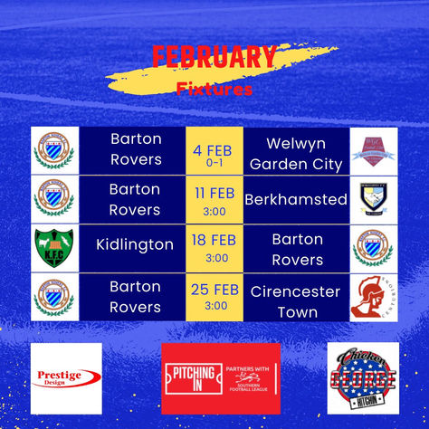 February Fixtures