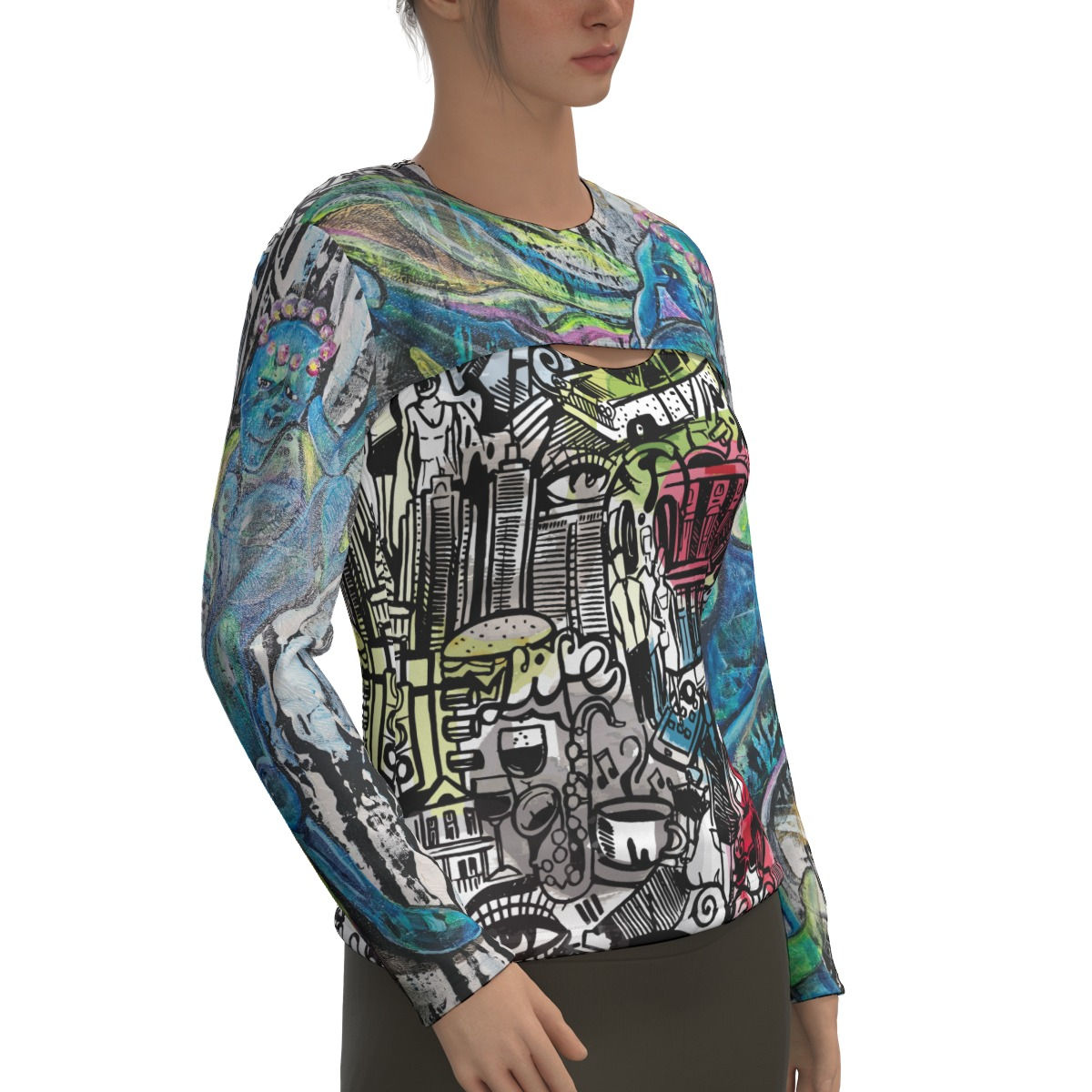 All-Over Print Women's Two-piece Sport Sweatshirt