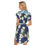 Thumbnail: All-Over Print Women's Stand-up Collar Casual Dress With Belt