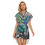 Thumbnail: All-Over Print Women's Stand-up Collar Casual Dress With Belt