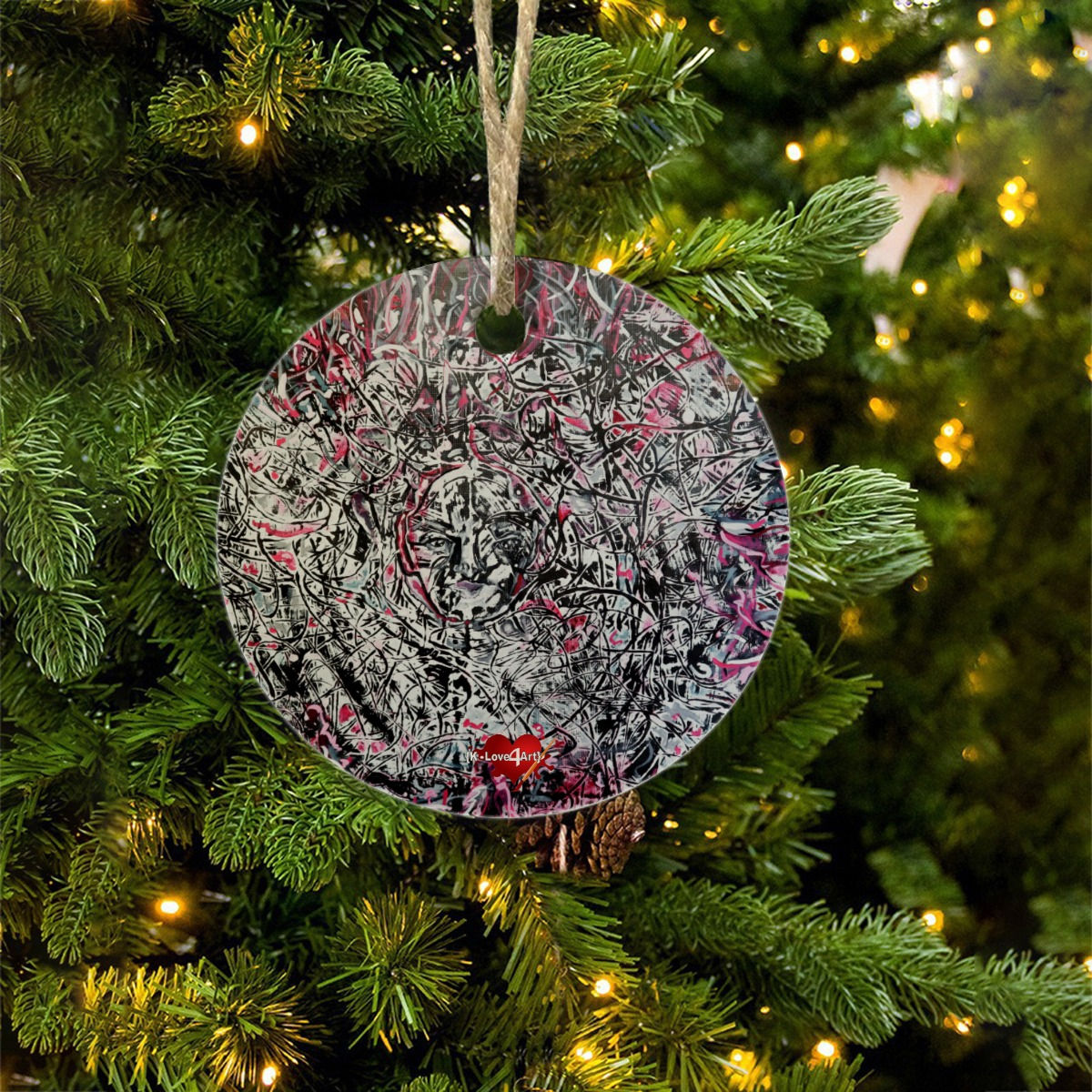 Round Christmas Ceramic Decoration Ornaments